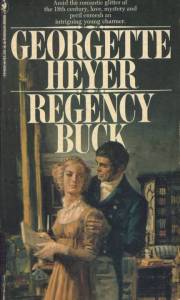 Cover from an older edition of Heyer's Regency Buck